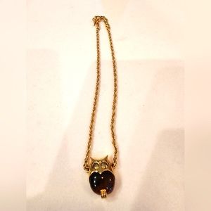 Trifari Owl Pendant Necklace! Out of box! NEVER WORN!